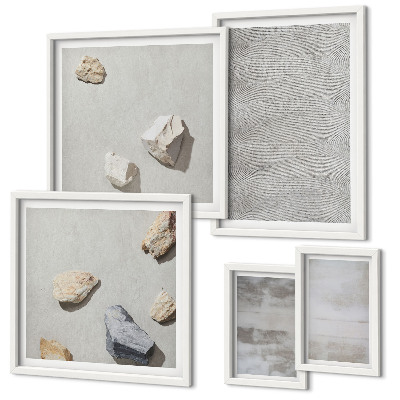 Lot de tableaux encadrés Textures minimalistes modernes