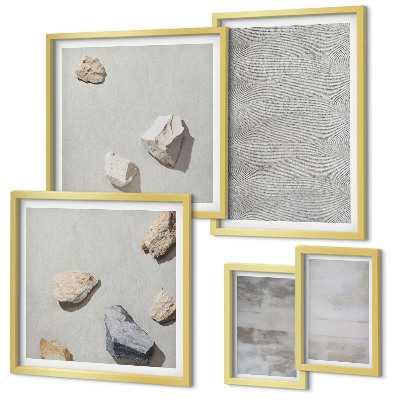 Lot de tableaux encadrés Textures minimalistes modernes