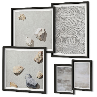 Lot de tableaux encadrés Textures minimalistes modernes