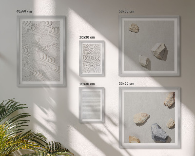 Ensemble de 5 tableaux Pierres géométriques en carton