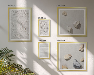 Ensemble de 5 tableaux Pierres géométriques en carton