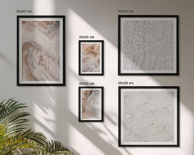 Lot de tableaux encadrés Motifs de texture de pierre et de marbre