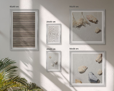 Ensemble de 5 tableaux Textures naturelles bois pierres