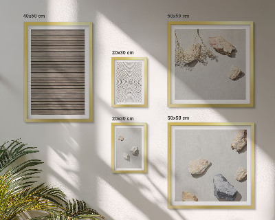 Ensemble de 5 tableaux Textures naturelles bois pierres