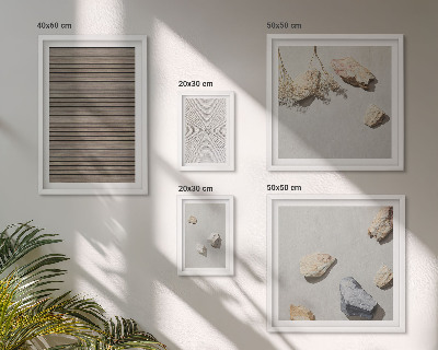 Ensemble de 5 tableaux Textures naturelles bois pierres
