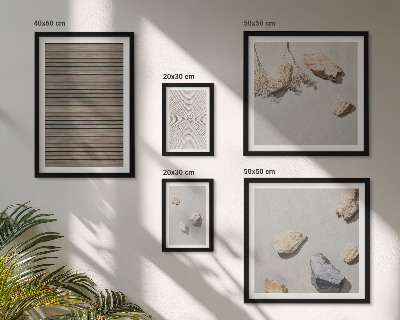 Ensemble de 5 tableaux Textures naturelles bois pierres