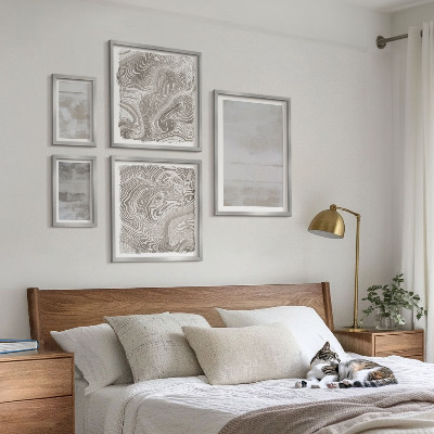 Ensemble de 5 tableaux Textures usées style moderne