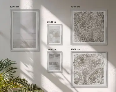 Ensemble de 5 tableaux au design moderne aux textures usées