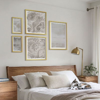 Ensemble de 5 tableaux Textures usées style moderne