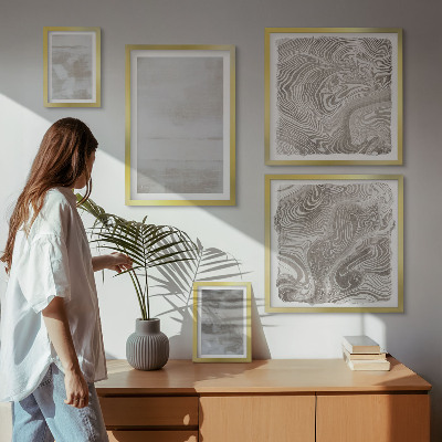 Ensemble de 5 tableaux Textures usées style moderne