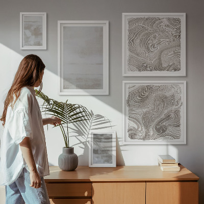 Ensemble de 5 tableaux Textures usées style moderne