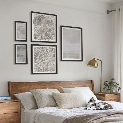 Ensemble de 5 tableaux Textures usées style moderne