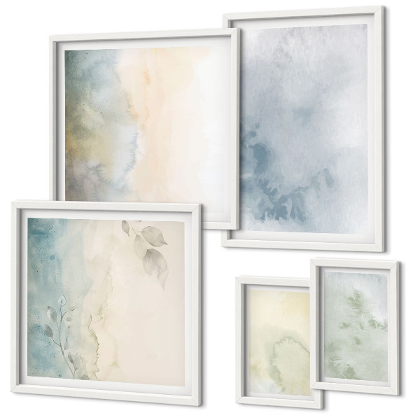 Tableau de décoration murale Aquarelles pastel sur toile