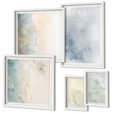 Tableau de décoration murale Aquarelles pastel sur toile