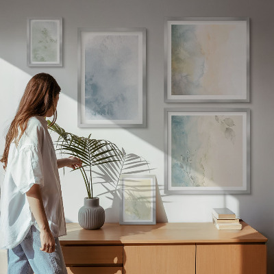 Tableau de décoration murale Aquarelles pastel sur toile