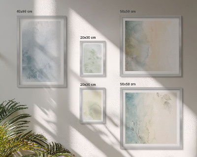 Tableau de décoration murale Aquarelles pastel sur toile
