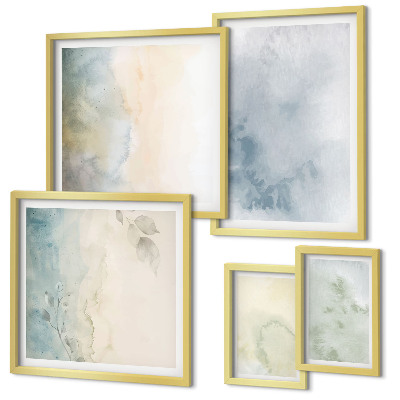 Tableau de décoration murale Aquarelles pastel sur toile