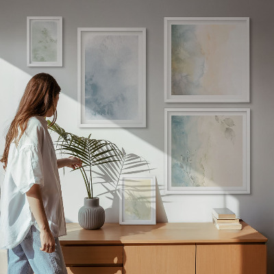 Tableau de décoration murale Aquarelles pastel sur toile