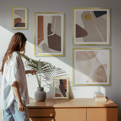 Lot de tableaux encadrés Formes modernes abstraites