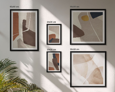 Lot de tableaux encadrés Formes modernes abstraites