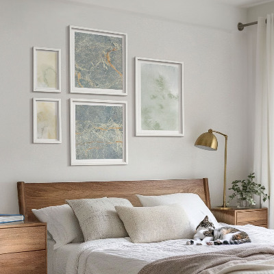 Ensemble de 5 tableaux Textures de peinture aquarelle pastel