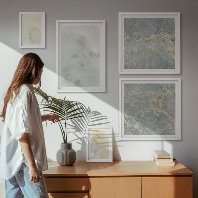 Ensemble de 5 tableaux Textures de peinture aquarelle pastel