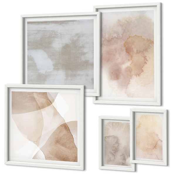 Tableau de décoration murale Textures pastel aquarelle chaudes