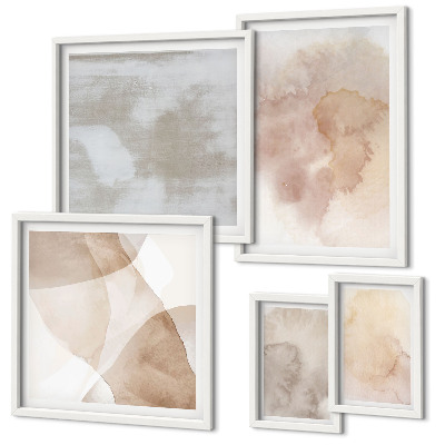 Tableau de décoration murale Textures pastel aquarelle chaudes