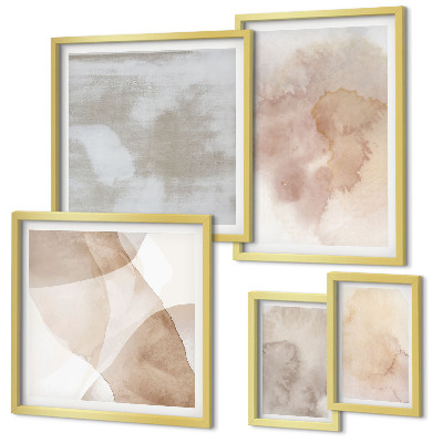 Tableau de décoration murale Textures pastel aquarelle chaudes