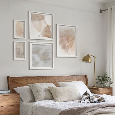 Tableau de décoration murale Textures pastel aquarelle chaudes