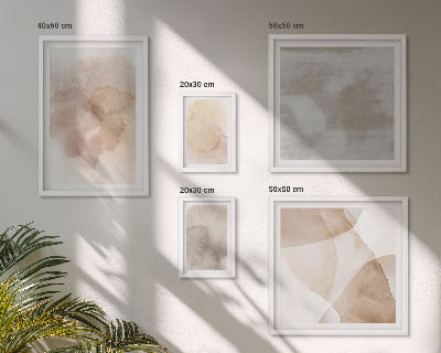 Tableau de décoration murale Textures pastel aquarelle chaudes