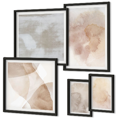 Tableau de décoration murale Textures pastel aquarelle chaudes