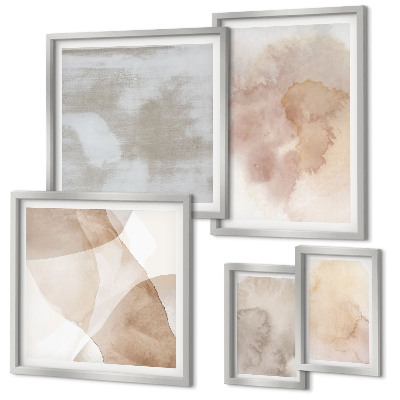 Tableau de décoration murale Textures pastel aquarelle chaudes