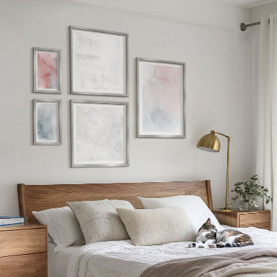 Ensemble de 5 tableaux Textures aquarelle pastel