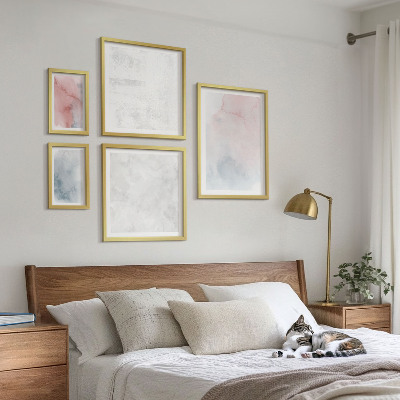 Ensemble de 5 tableaux Textures aquarelle pastel