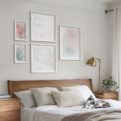 Ensemble de 5 tableaux Textures aquarelle pastel