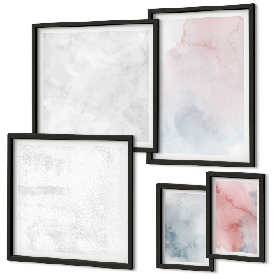 Ensemble de 5 tableaux Textures aquarelle pastel