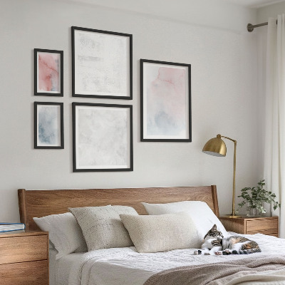 Ensemble de 5 tableaux Textures aquarelle pastel