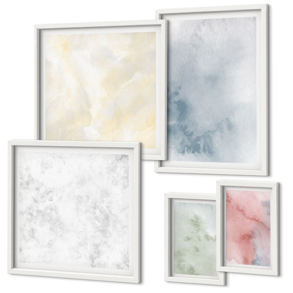 Tableau de décoration murale Aquarelles pastel sur toile