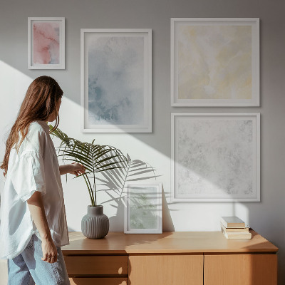 Tableau de décoration murale Aquarelles pastel sur toile