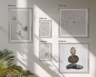 Lot de tableaux encadrés Peinture moderne sur grès
