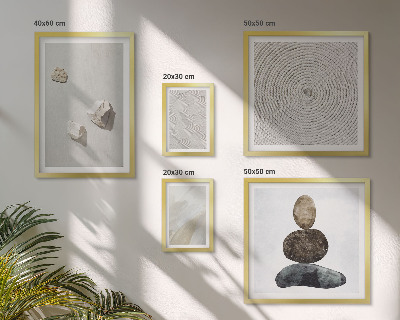 Lot de tableaux encadrés Peinture moderne sur grès