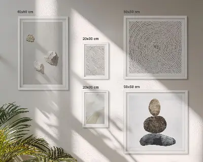 Peinture moderne sur grès lot de tableaux encadrés