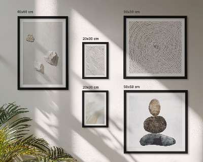 Lot de tableaux encadrés Peinture moderne sur grès