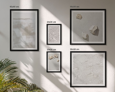 Ensemble de 5 tableaux Texture bohème de pierres de sable