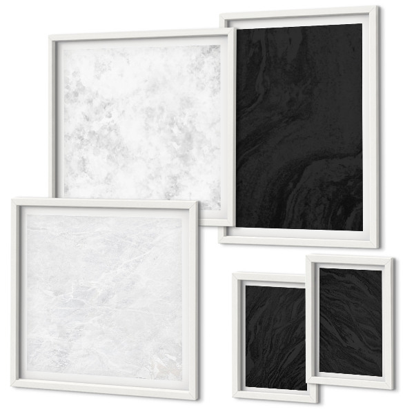 Tableau de décoration murale Marbres glamour sombres et lumineux