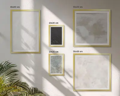 Lot de tableaux encadrés représentant les couleurs des élégantes structures en pierre