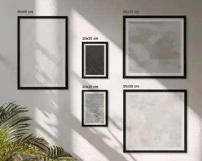 Lot de tableaux encadrés représentant les couleurs des élégantes structures en pierre