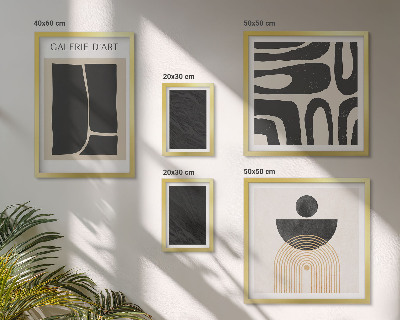 Ensemble de 5 tableaux Formes abstraites en marbre
