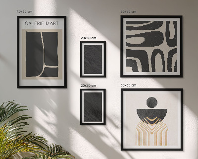 Ensemble de 5 tableaux Formes abstraites en marbre